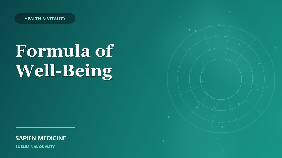 Formula of Well-Being