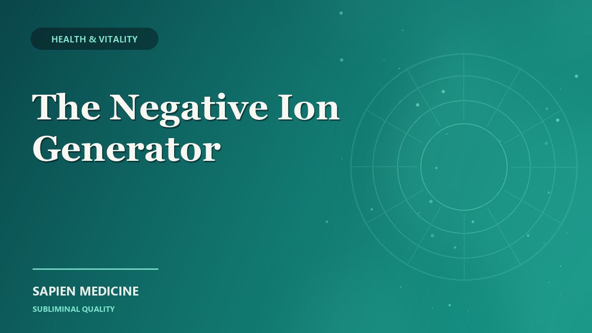 The Negative Ion Generator