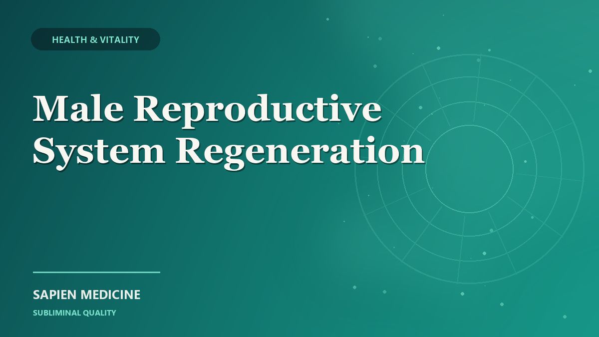 Male Reproductive System Regeneration